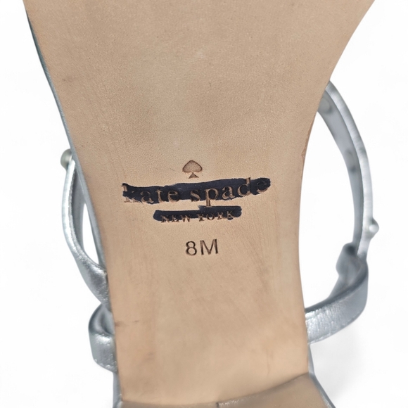 Kate Spade New York Wynne Silver Slingback Sandals Size 8 - Picture 15 of 16